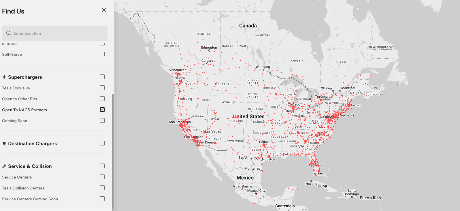 tesla supercharge open to nacs parters